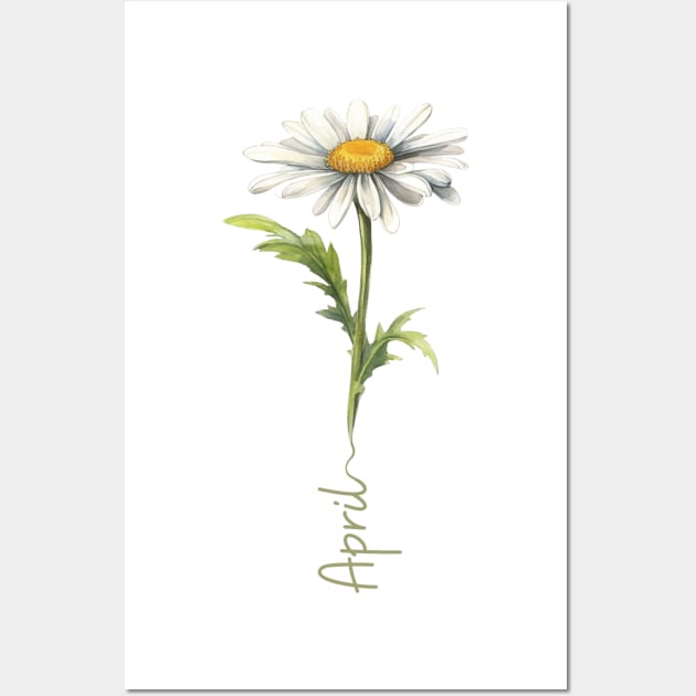 Daisy - Birth Month Flower for April Wall Art by Mistywisp